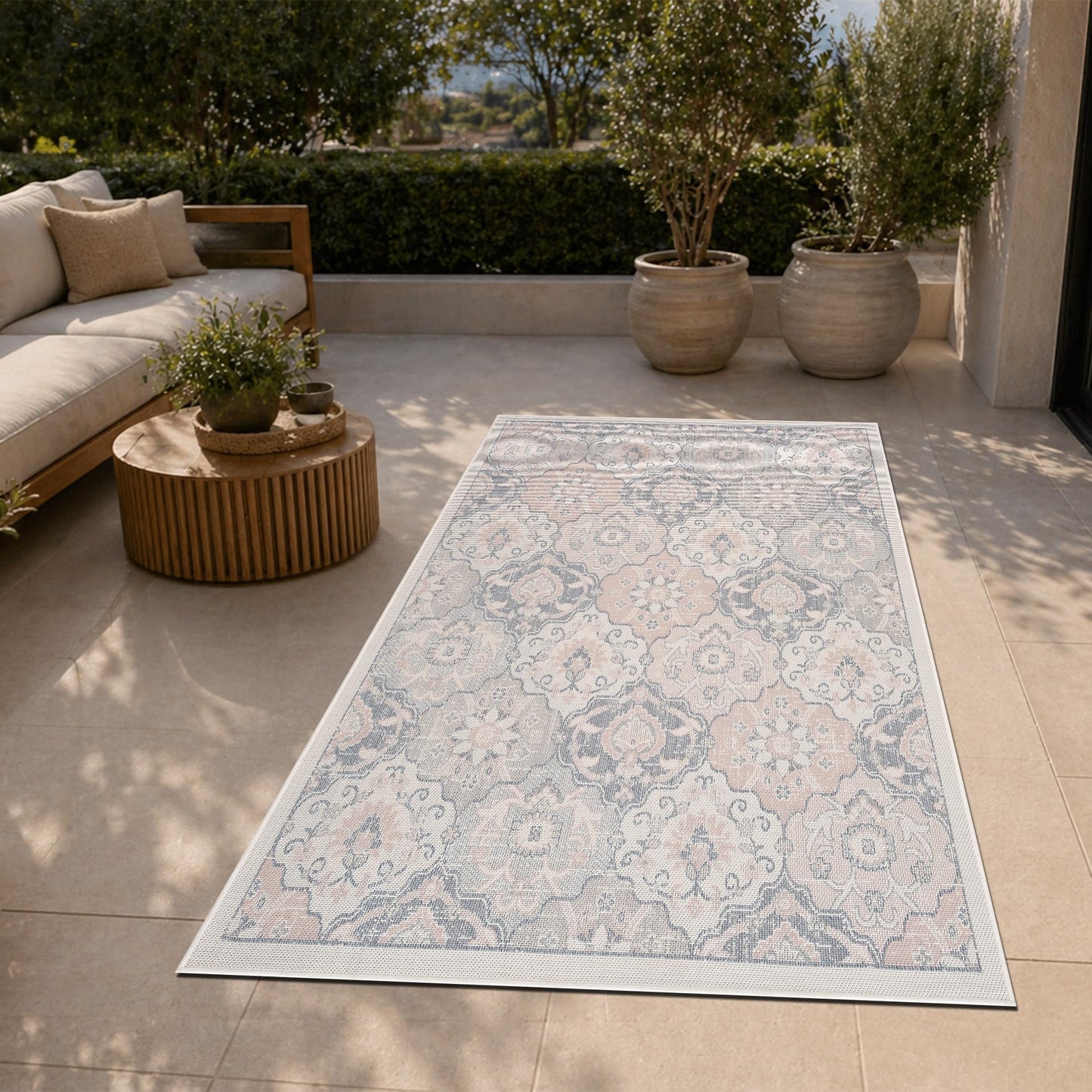 Loom&Crate 5x8 Outdoor Rug - Pet & Kid Friendly, Versatile for Patio, Deck, Backyard, Indoor & Outdoor Areas, Size: 5'3" x 7'7"