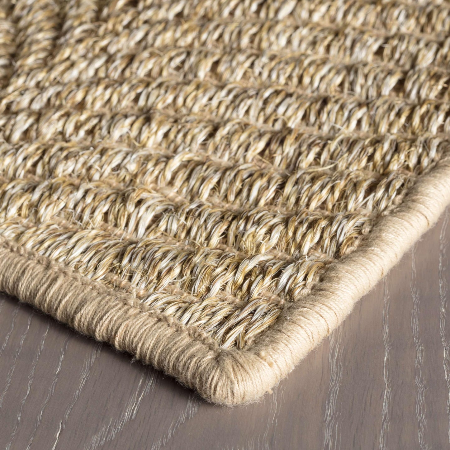 Dash and Albert Wave Sisal Area Rug - 2' x 3' Neutral Solid Woven Accent Rug - Durable, High Traffic Areas Hallway, Stairs, Bedroom, Living Room