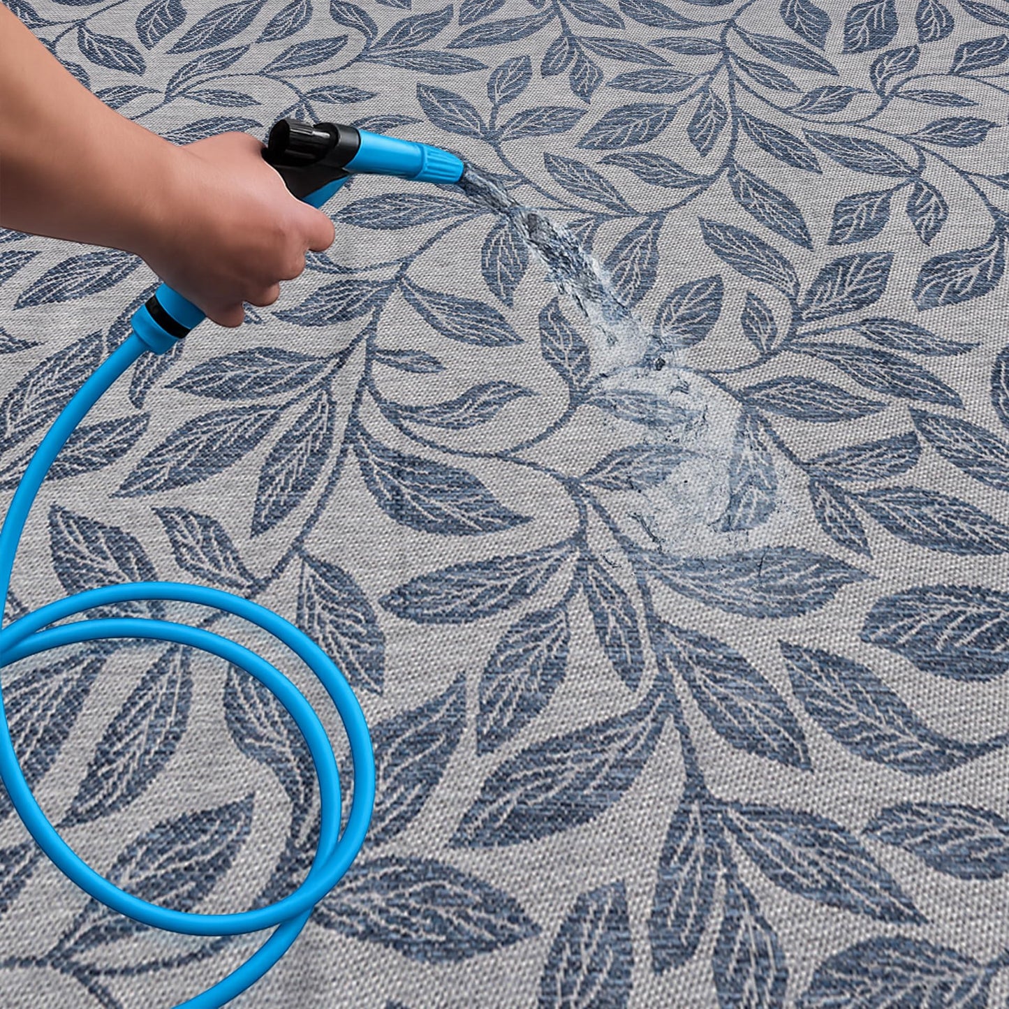 Keen Home Design Terrace Outdoor Area Rug - 46"x67" Washable Indoor/Outdoor Rug for Patio, Kitchen, Balcony, Beach, Garden, Deck and Porch, Size: 3'10" x 5'7", Garden