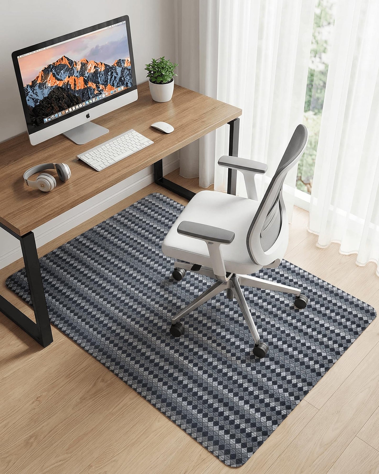Carvapet 36x48 Office Chair Mat for Hardwood Floor - Heavy Duty Desk Floor Protector, Silent Smooth Glide Rolling Gaming Chair Mat with Skid-Resistant Backing