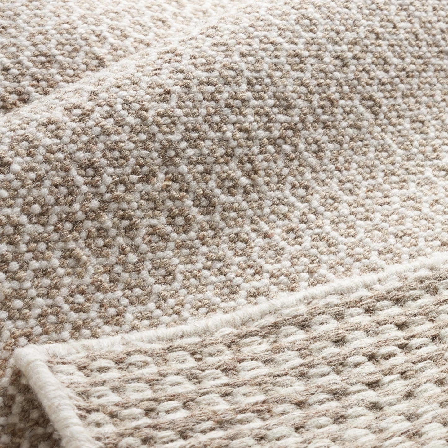 Dash & Albert Honeycomb Natural Handwoven Wool Rug, 2 X 3 Feet, Ivory Geometric Pattern - Premium Luxury Hotel Quality Soft Breathable Hypoallergenic Machine Washable Easy Care All Season