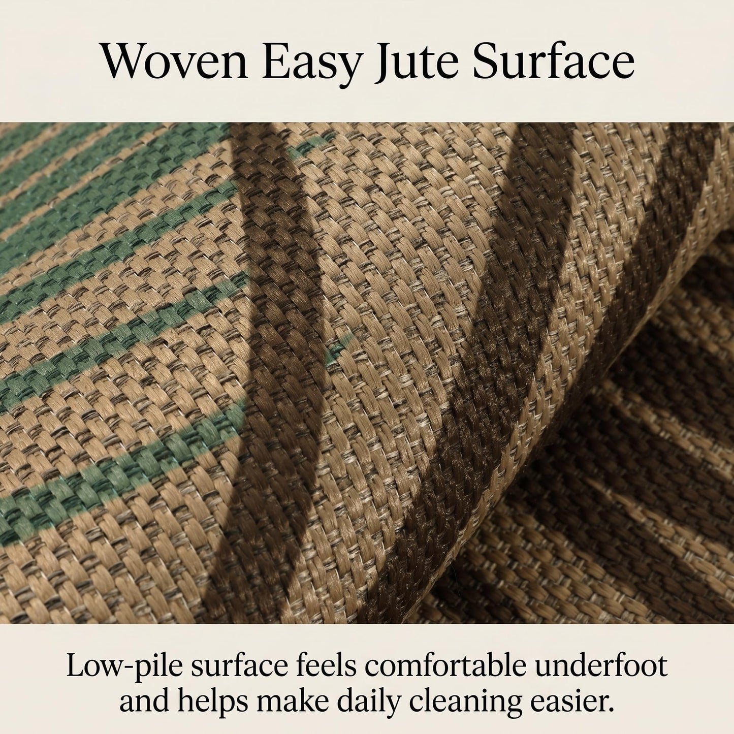 Tribesigns Easy Jute 5x7 Washable Indoor Outdoor Rugs, Coastal Blue/Tan/Green Patio Rug, Boho Leaf Beach Non Slip Living Room Area Rugs for Bedroom, Farmhouse Dining Room Carpet for Backyard Office