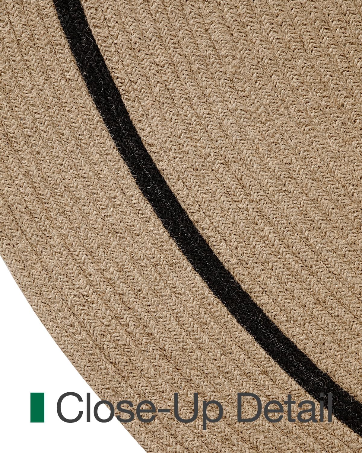 LUMI Jute Area Rug 4ft Round for Living Room, Natural Braided Woven Rugs Non Slip, Neutral Farmhouse Carpets No Shedding, Durable for High Traffic, Dining Room, Indoor, Outdoor, Patio