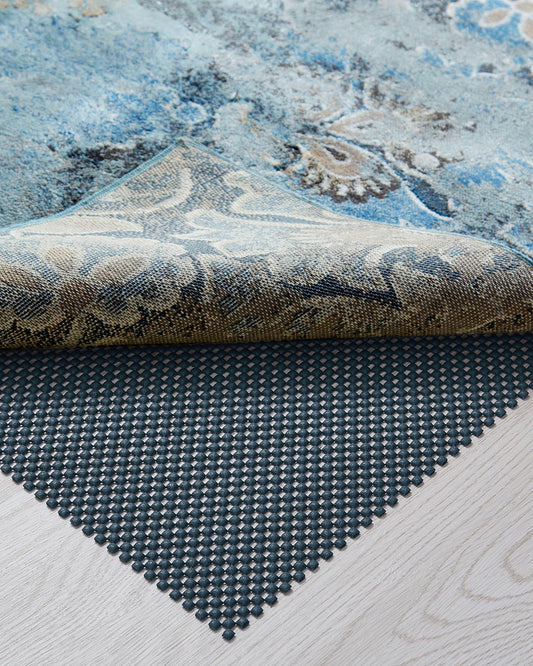 Veken 6x9 Ft Rug Pad Gripper for Hardwood Floors, Non Slip Dark Blue Rug Pads for Area Rugs, Thick Rug Grippers for Tile Floors, Under Carpet Anti Skid Mat, Keep Your Rugs Safe and in Place