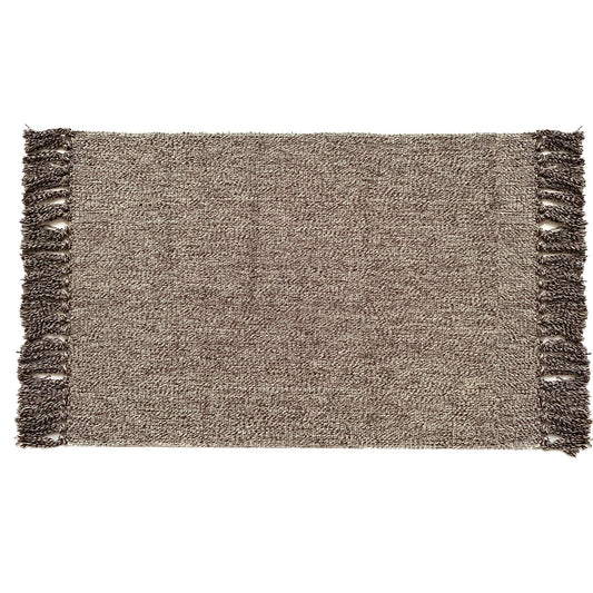 UKELER Eco-Friendly Recycled Cotton Woven Rug Durable & Washable Decorative Door Mat Washable Rag Throw Rugs with Tassels, 35.4''×23.6''
