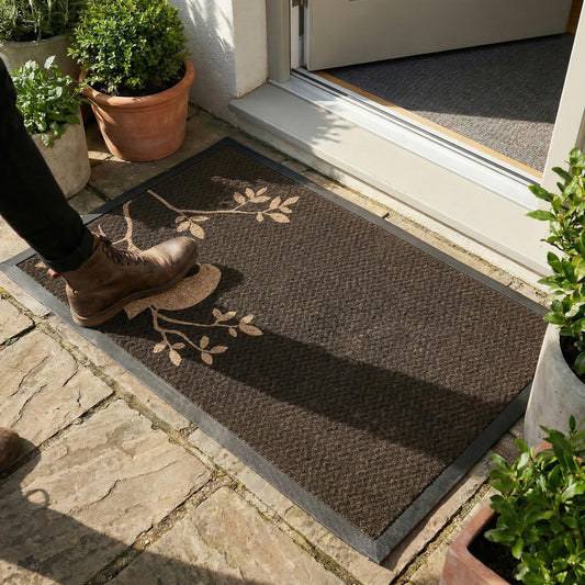 Bernini Aqua-Terra Waterproof Shoe Scraper Dog Mat, Heavy Duty Mud Mat with Quick Dry Mesh, Stain Resistant Rubber, Low-Profile Dirt Grabber, Indoor/Outdoor Dog Doormat for Muddy Paws, 36"x 24"