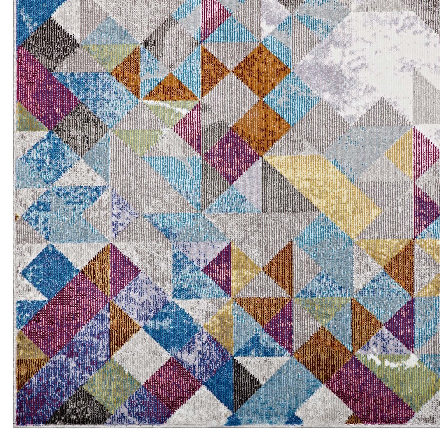 Modway Laleh Colorful Geometric Triangle Mosaic 4x6 Area Rug