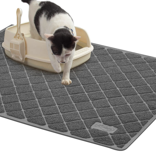 Niubya Premium Cat Litter Mat, 47" Long x 35" Wide, Extra Large Size, Waterproof and Non-Slip Design, Gentle on Paws, Easy to Clean