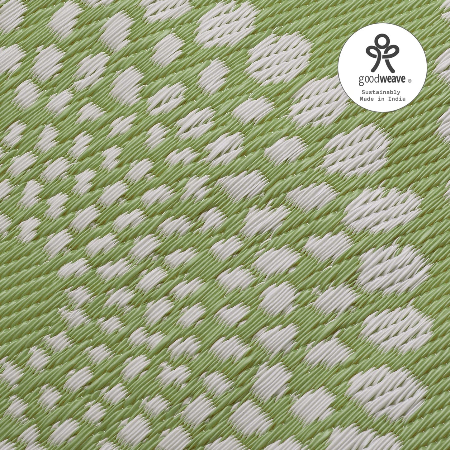 Fab Habitat Outdoor Rug - Waterproof, Fade Resistant, Crease-Free - Premium Recycled Plastic - Floral Medallion - Large Patio, Deck, Sunroom, Camping, RV - Rio - Green - 6 x 9 ft