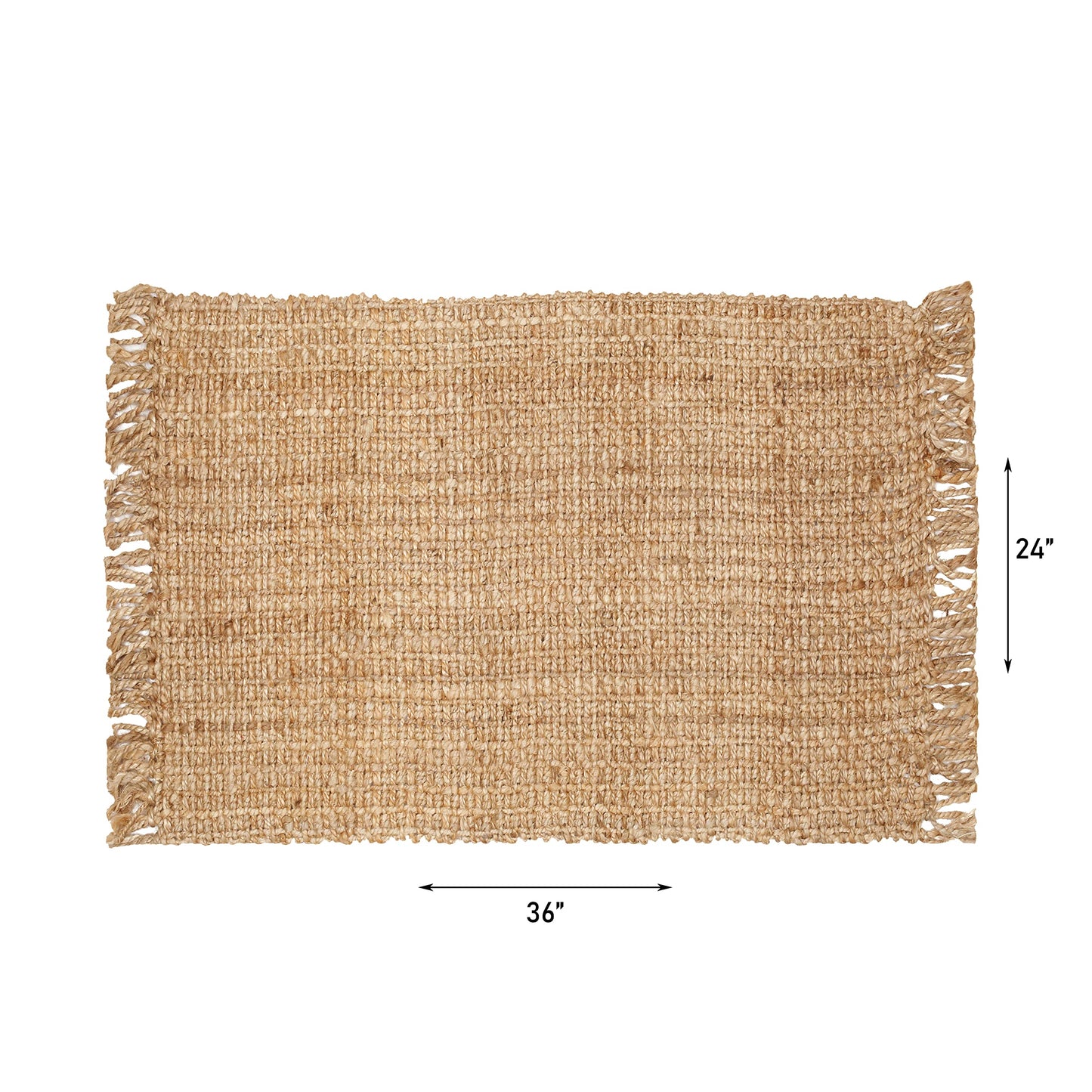 Hausattire Hand Woven Jute Rug 2'x3' - Natural,Reversible Farmhouse Boho Accent Rustic Rugs for Kitchen,Living Room,Bedroom,Entryway Rag Rug|Decorative Floor Rugs-24x36 Inches