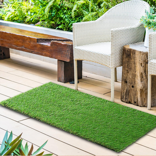 XLX TURF 2FT X 6FT Artificial Turf Runner Rug Indoor Outdoor - Realistic Narrow Fake Grass Carpet Patio Balcony Floor Covering - Pets Friendly & Drainage Dog Grass Pad