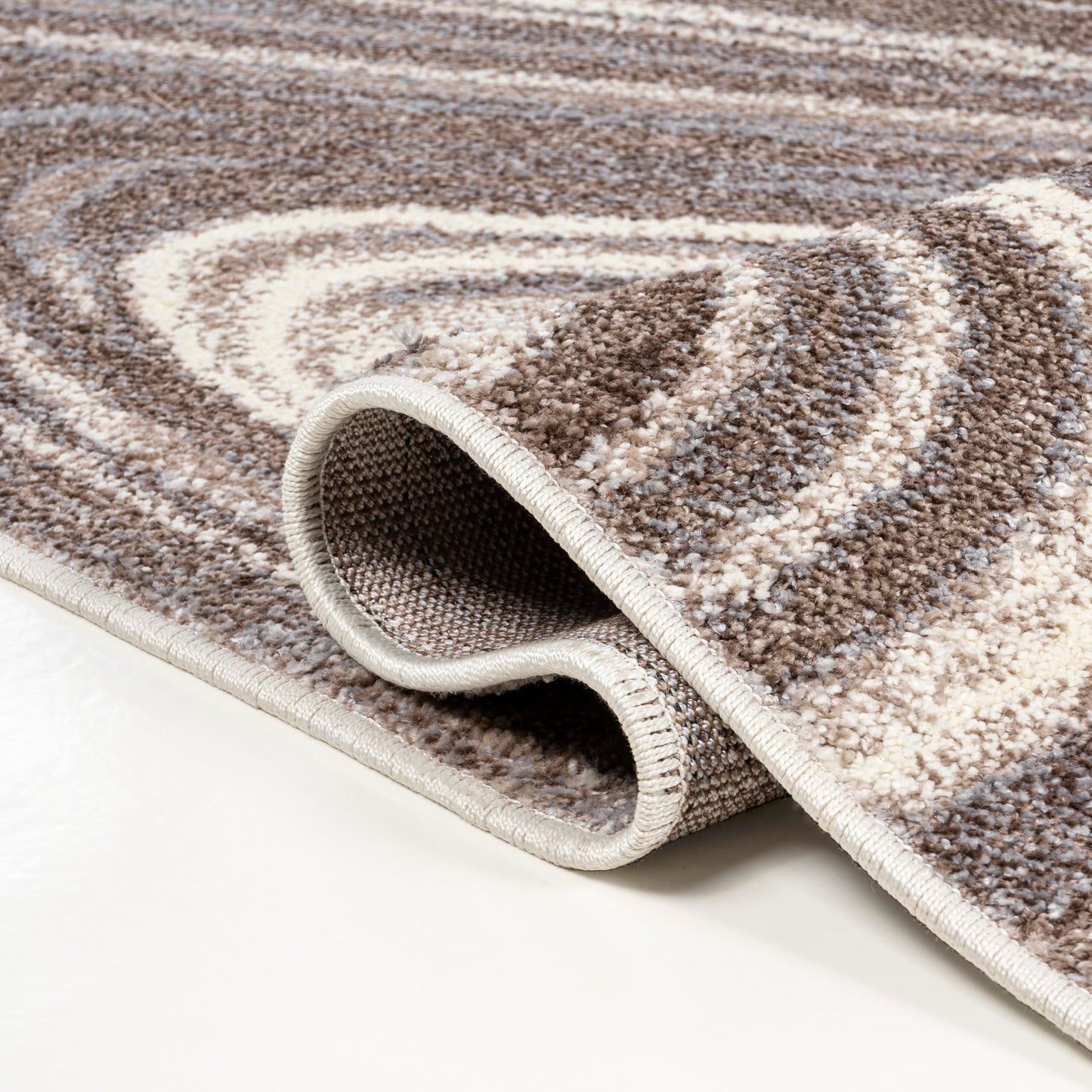 JONATHAN Y Eleni Abstract Marble Brown/Cream Indoor Area Rug 5x8, Contemporary,Glam,Casual,Transitional, Easy-Cleaning for Living Room,Bedroom,Kitchen,Pet Friendly,Non-Shedding (SEU301B-5)