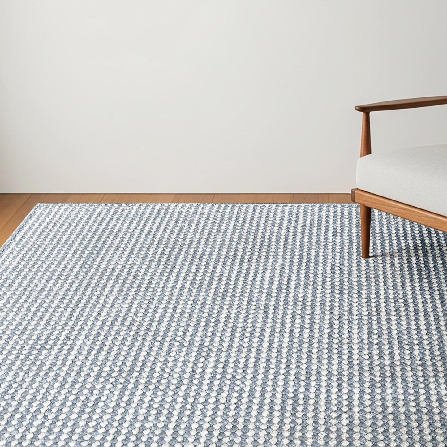 Gertmenian Indoor Boho Area Rug - 4x6 Small, Non-Shedding & Stain Resistant, Ideal for High Traffic Areas in Foyer, Living Room, Kitchen, Entryway, & Bedroom - Romi, Lt Blue, 25855