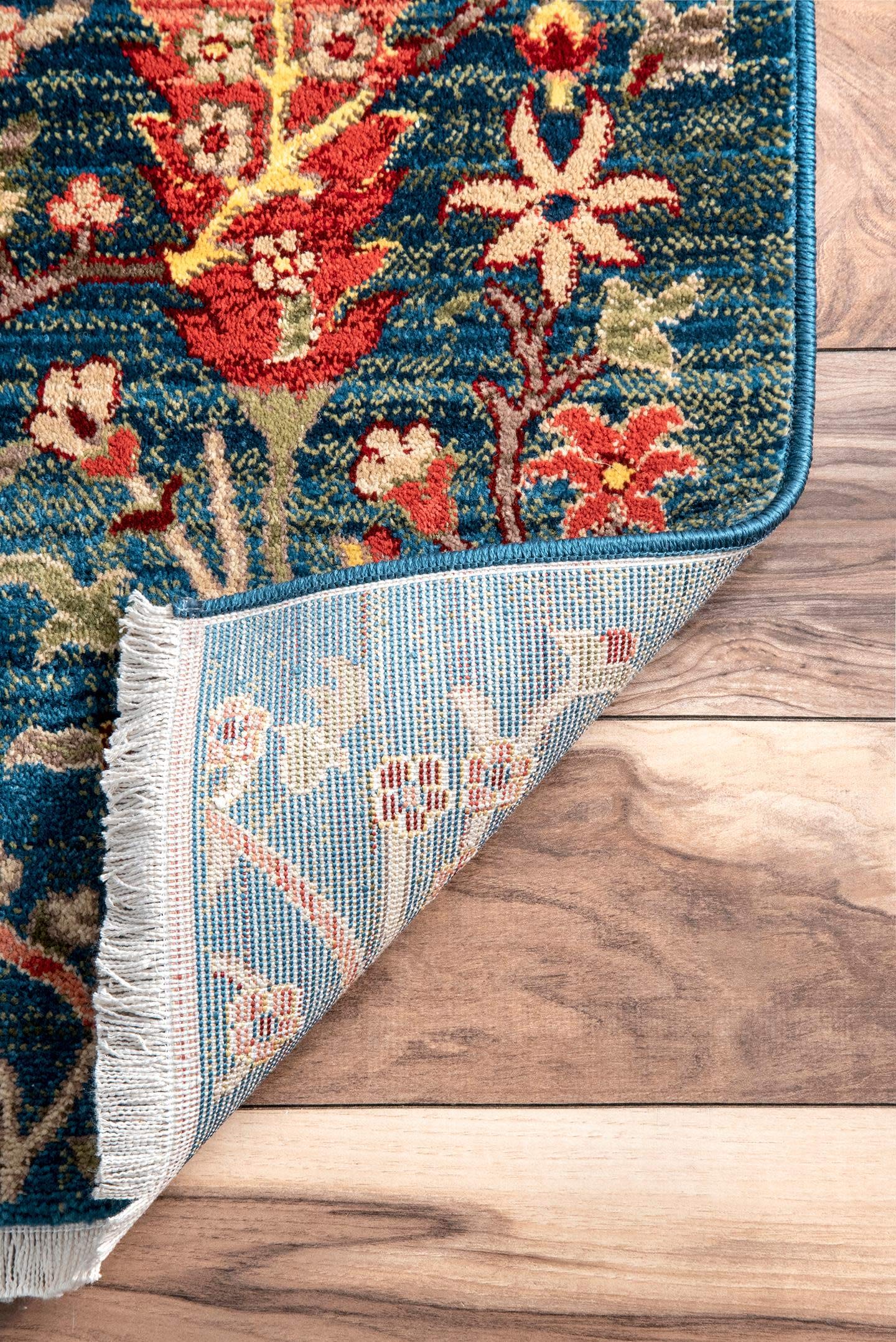 nuLOOM Dasilva Tribal Fringe Runner Rug, 2' 6" x 8', Blue