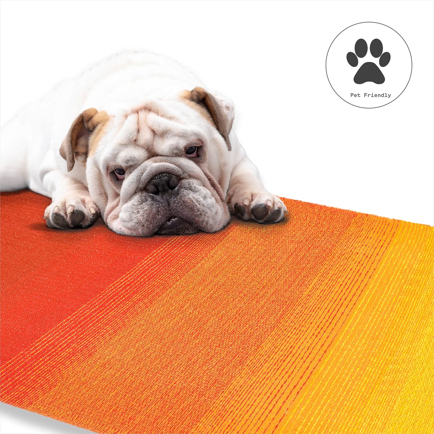 Fab Habitat Ombre Outdoor Rug - Waterproof, Fade Resistant, Crease-Free, Reversible - Premium Recycled Plastic - Patio Porch Balcony Deck - Big Sur Sunset - 8x10 ft