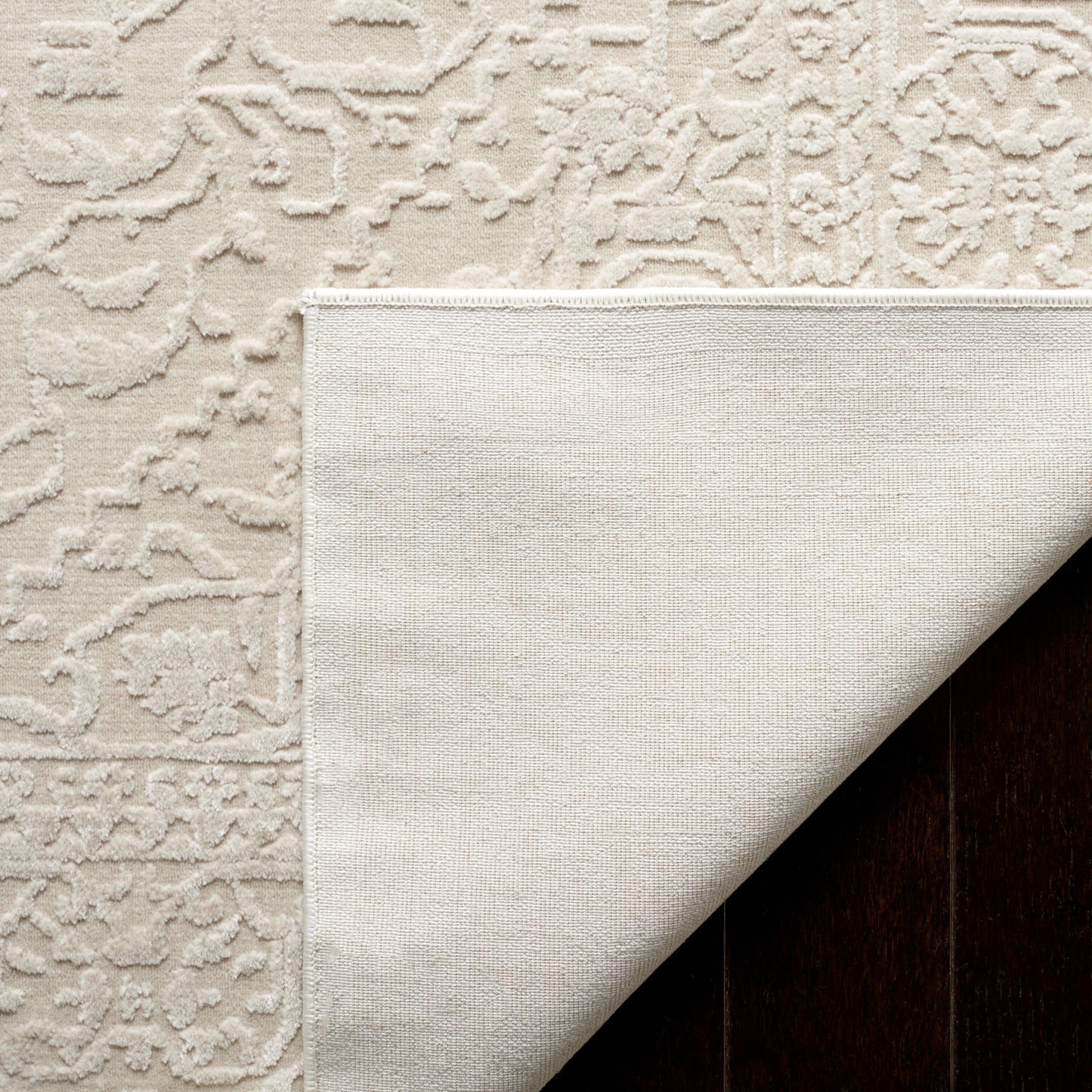 SAFAVIEH Area Rug 9x12 - Reflection Collection - Large - Cream & Ivory, Non-Shedding & Easy Cleaning, Ideal for Living Room, Bedroom, Dining Space (RFT670D)