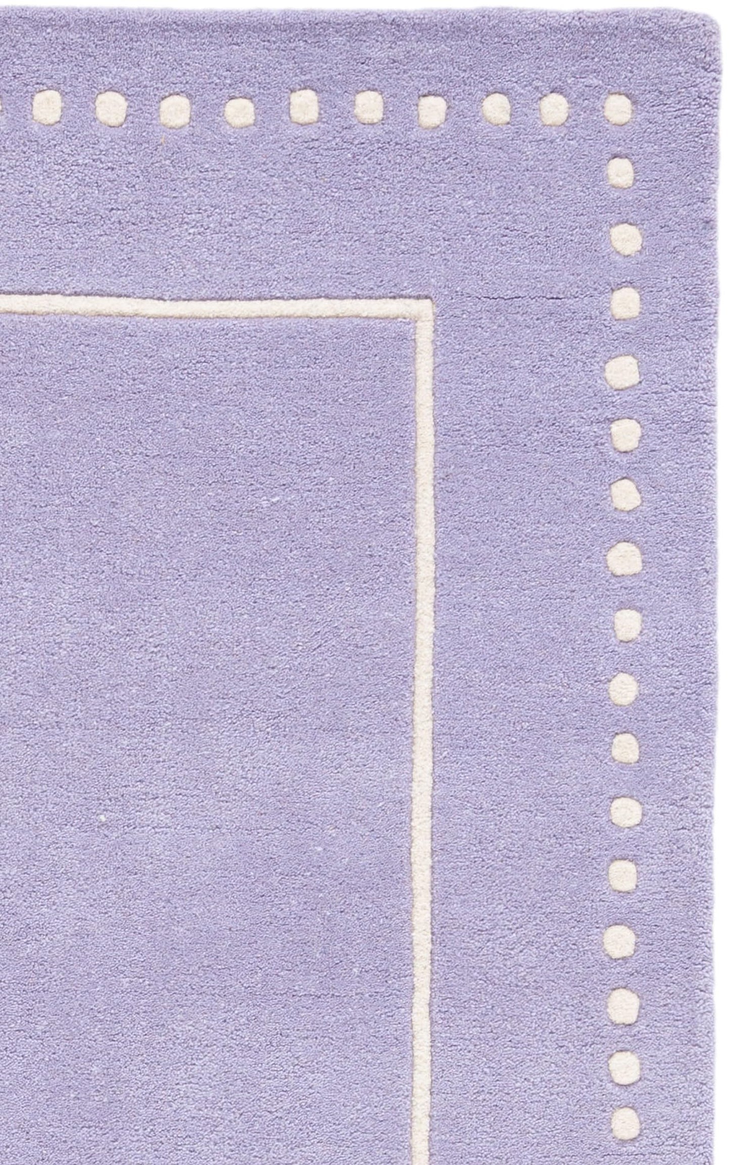 SAFAVIEH Bella Collection Area Rug - 5' x 8', Lavender & Ivory, Handmade Dotted Border Wool, Ideal for High Traffic Areas in Living Room, Bedroom (BEL151C)