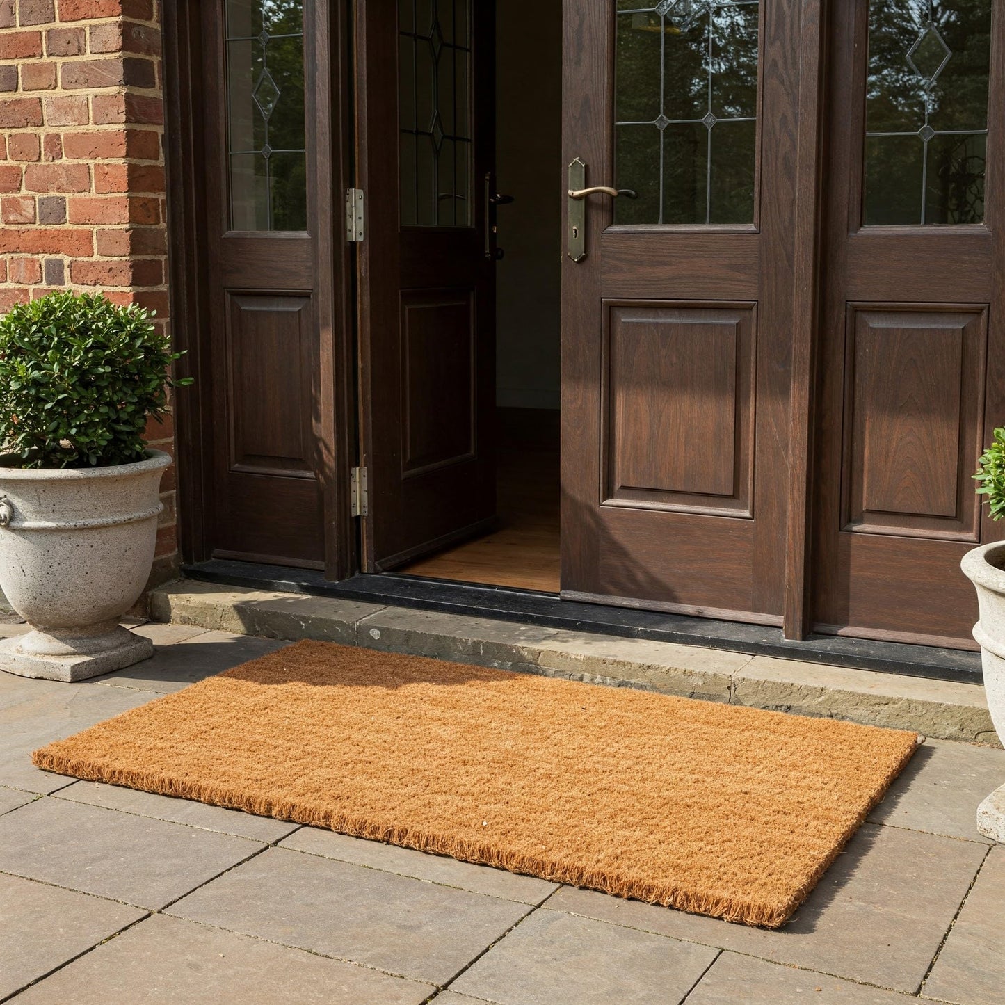 Ecomills Coco Coir Doormat, 36" x 60", 0.5" Thick Natural Coconut Fiber Mat with Vinyl Non-Slip Backing, Heavy Duty Welcome Mat for Front Door Entrance, Outdoor Indoor, Porch, Patio