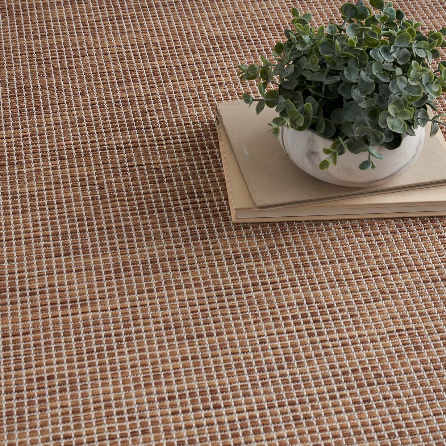 Nourison Home Positano Jute 4' x 6' Area Rug - Easy Clean, Non Shedding, Bed Room, Living Room, Dining Room, Kitchen (4' x 6')