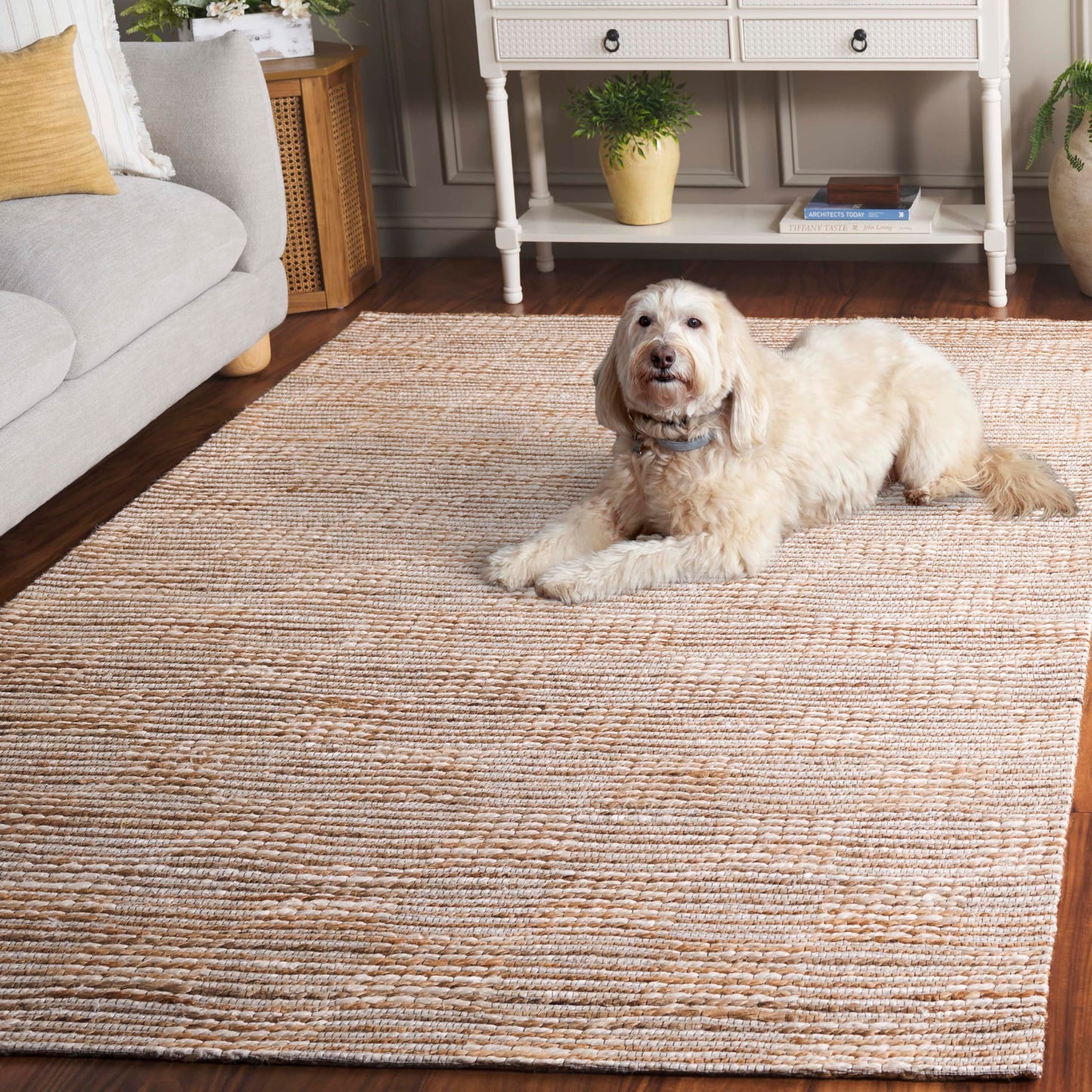 SAFAVIEH Natural Fiber Collection Accent Rug - 4' x 6', Natural & Ivory, Handmade Hemp, Ideal for The Living Room, Dining, Bedroom (NF567A)