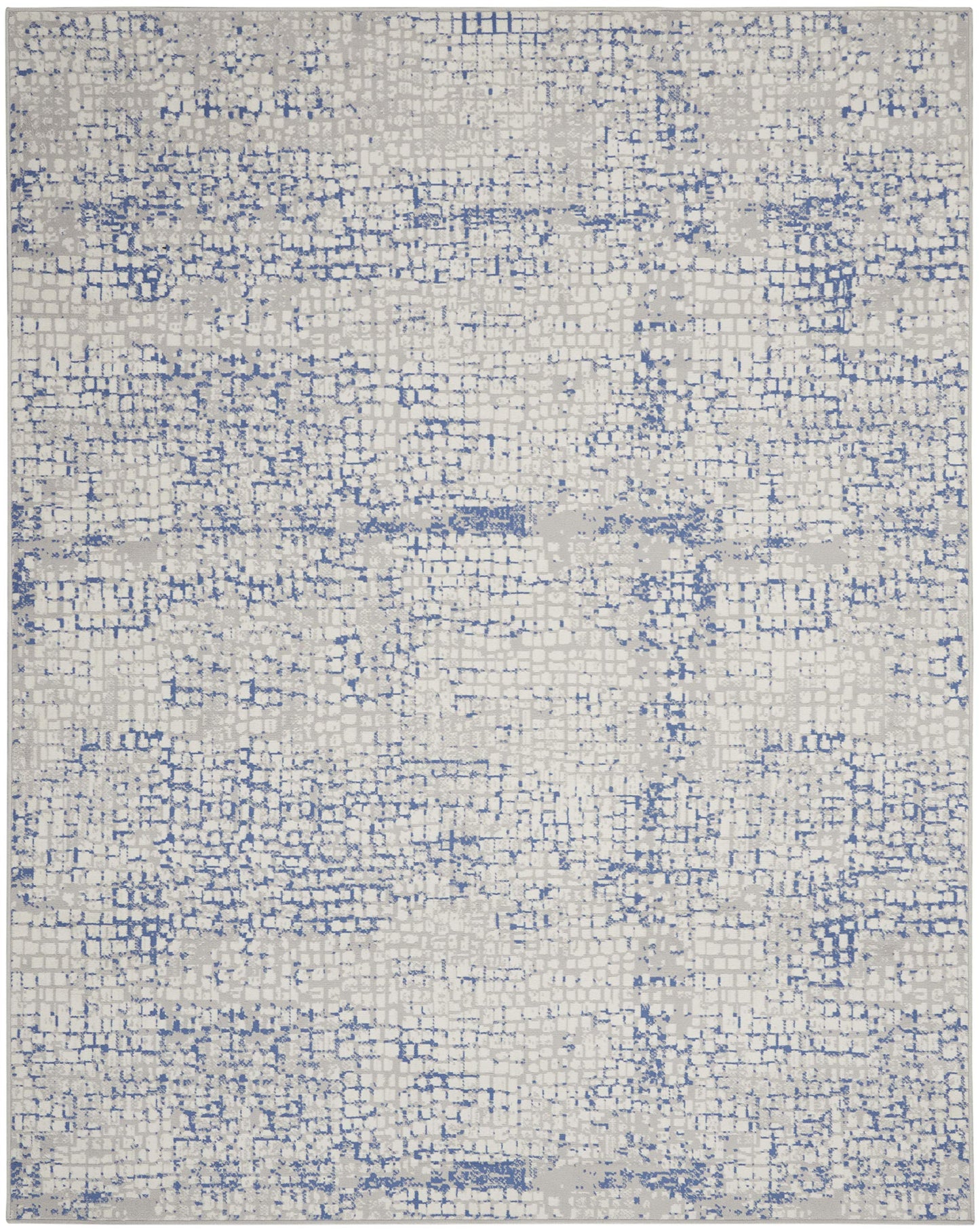 Nourison Home Whimsicle Abstract Grey Blue 7' x 10' Area Rug, Easy Cleaning, Non Shedding, Bed Room, Living Room, Dining Room, Kitchen (7x10)