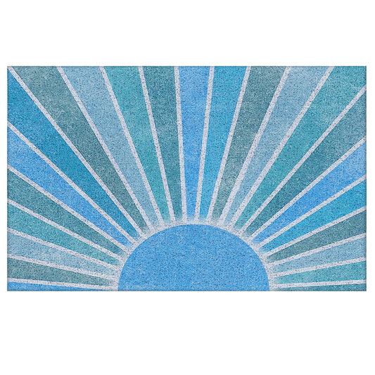 Supwhd Blue Boho Outdoor Door Mat Doormat, Blue Boho Welcome Door Mats Doormat Outdoor Indoor Entrance, Indoor Door Mats for Entryway, 17x30