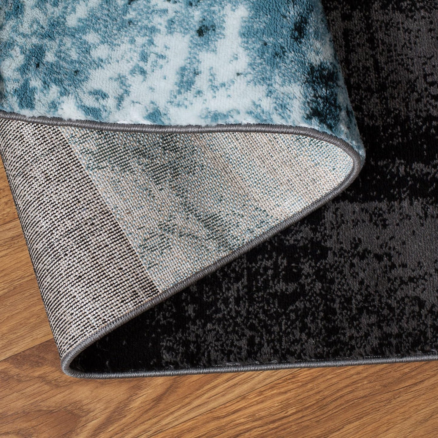 Rugshop Contemporary Abstract Circle Design Soft Runner Rug 2' x 7'2" Gray