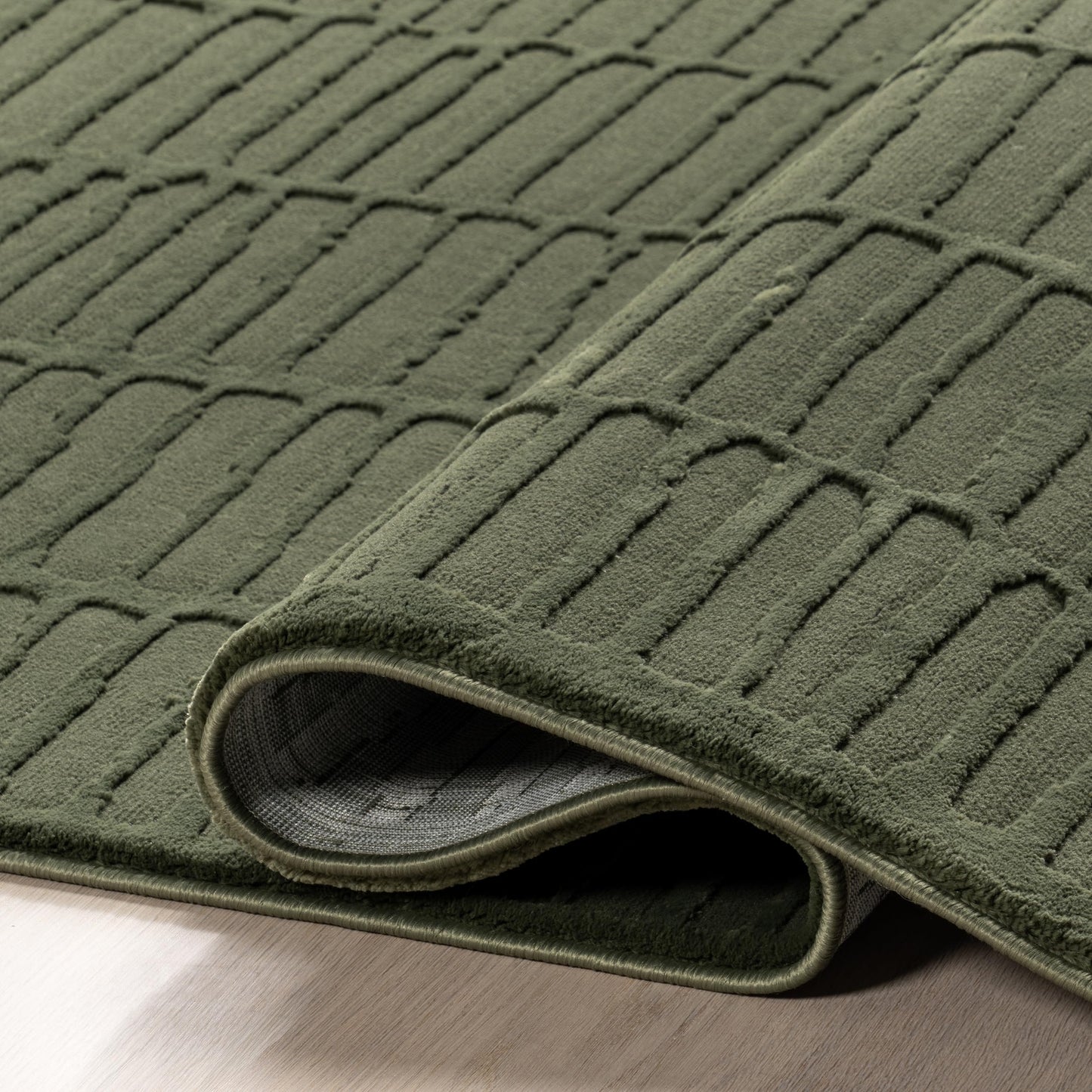 Nuloom Kailani Green, 3' x 5', Geometric, Soft and Cozy, High Traffic, Stain Resistant, Easy Clean, Durable Washable Area Rug for Bedroom, Living Room, Dining Space, Den, Foyer, Entryway