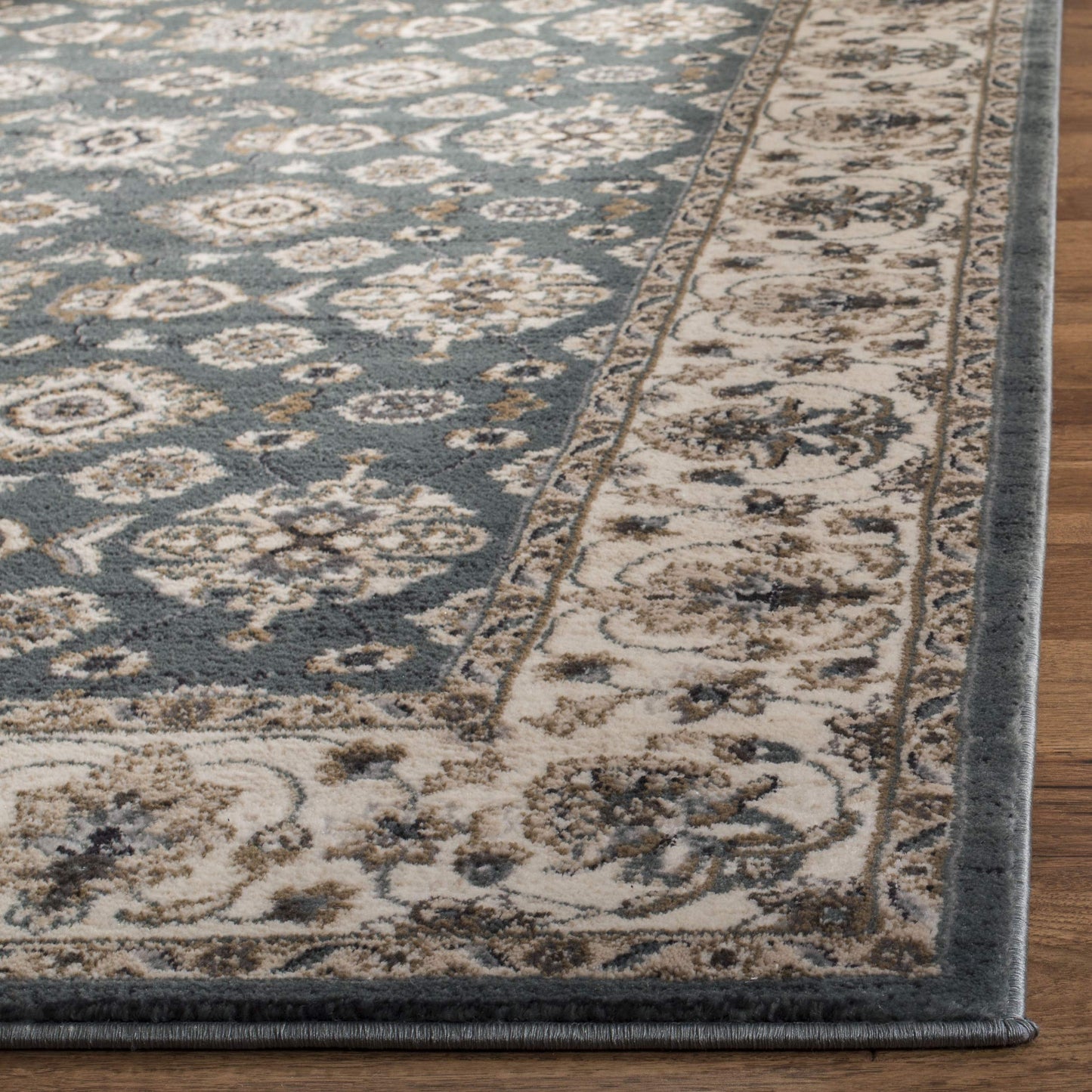 SAFAVIEH Lyndhurst Collection Area Rug - 6' x 9', Teal & Cream, Traditional Oriental Design, Non-Shedding & Easy Care, Ideal for High Traffic Areas in Living Room, Bedroom (LNH332T)