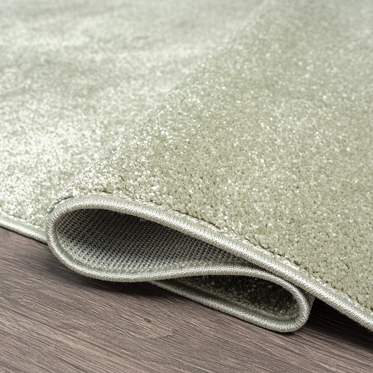 JONATHAN Y Haze Solid Low-Pile Green 6x6 Square Indoor Area Rug, Coastal,Bohemian,Minimalist,Classic, Easy-Cleaning for Living Room,Bedroom,Kitchen,Pet Friendly,Non-Shedding (SEU100O-6SQ)