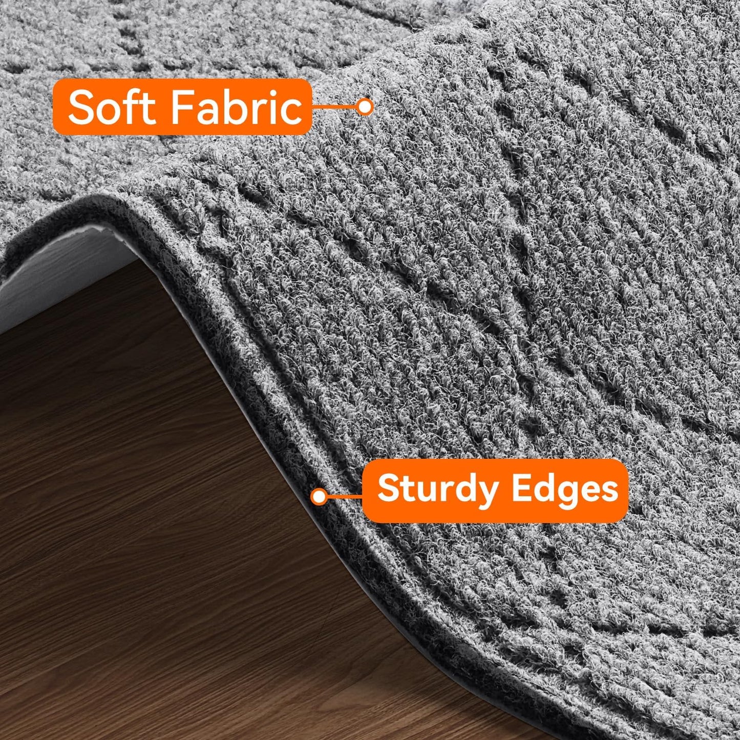 DailyCuddles Stair Treads for Wooden Steps 15 PCS - 8’’ x 30’’, Non Slip Stair Runner, Machine Washable Stair Rugs Strips for Kids Pets and Elderly, Indoor Carpet for Stairs (Grey)