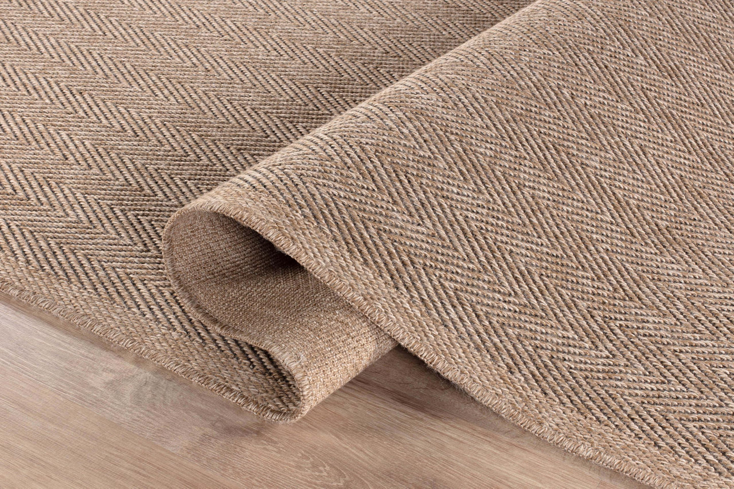 CAMILSON Easy Jute Rug 5x7, Indoor Outdoor Natural Color Fiber Area Rugs for Living Room Patio and Bedroom Rug Herringbone Seagrass Woven Design Easy-Cleaning, Washable Outside Carpet Alfombras 5 x 7