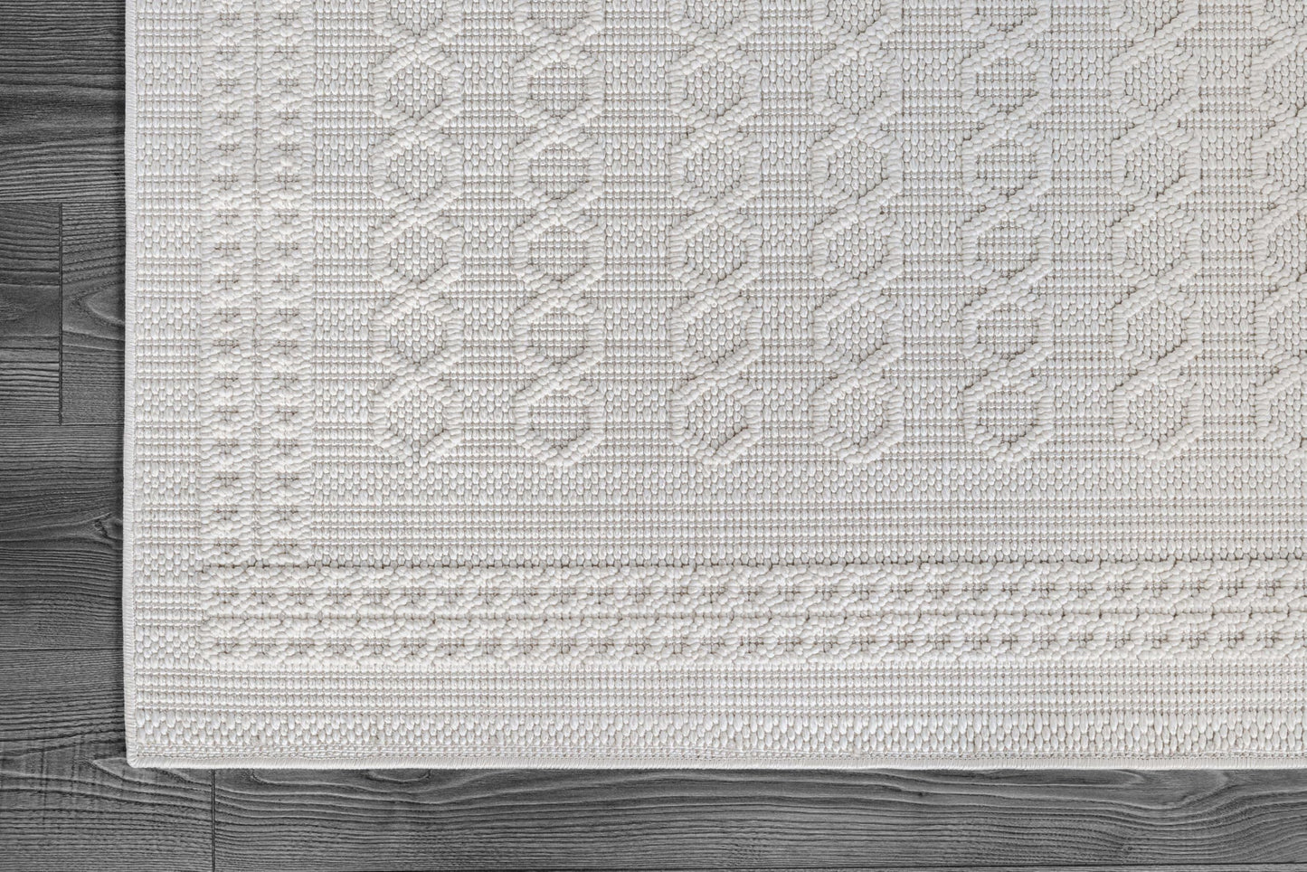 Luul Home Micro Loop Indoor Rug White 5x7 Boho Geometric Neutral Area Rugs for Living Room Soft Luxury Modern Low and High Pile Durable Stain Resistant Non-Shedding Indoor Area Carpet 5 x 7