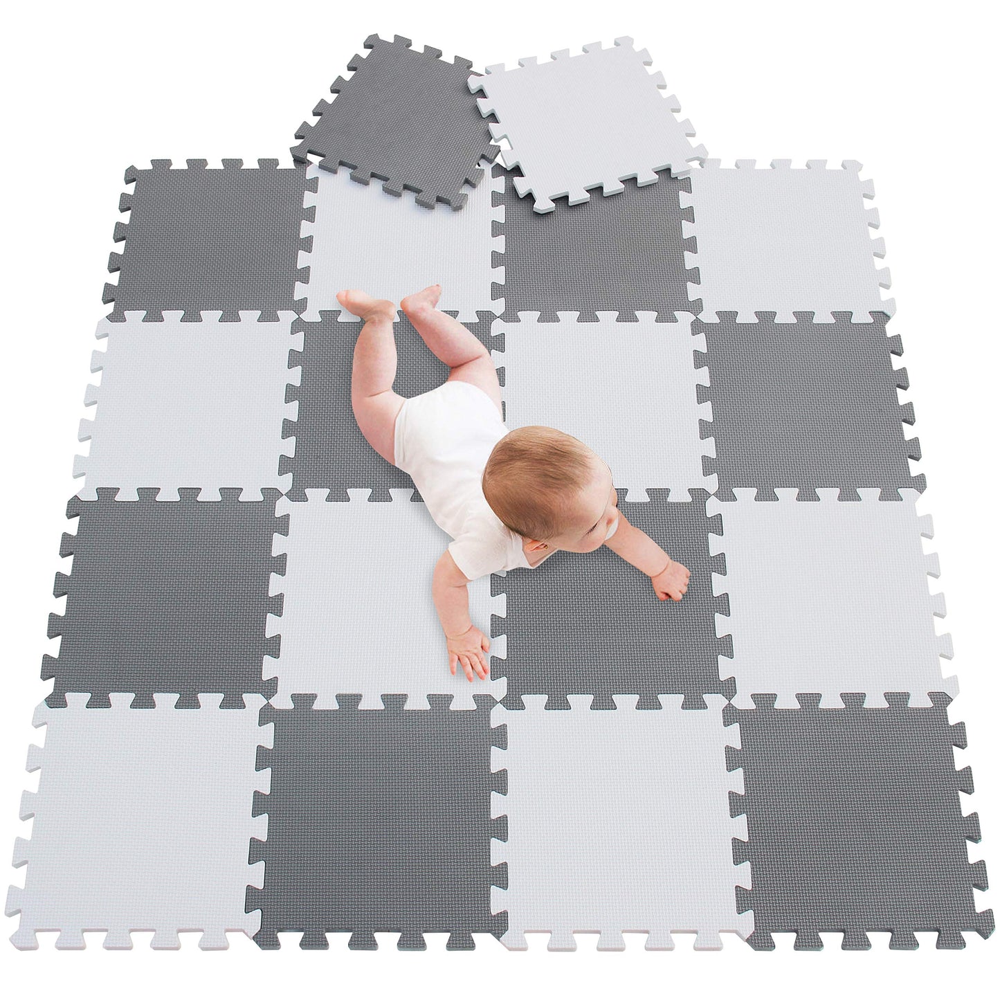 meiqicool Foam Play Mat Thick Soft EVA Interlocking Foam Floor Mats Children Yoga Exercise Multi Jigsaw Puzzle Blocking Board Kids Playmats Play 18 Piece AL