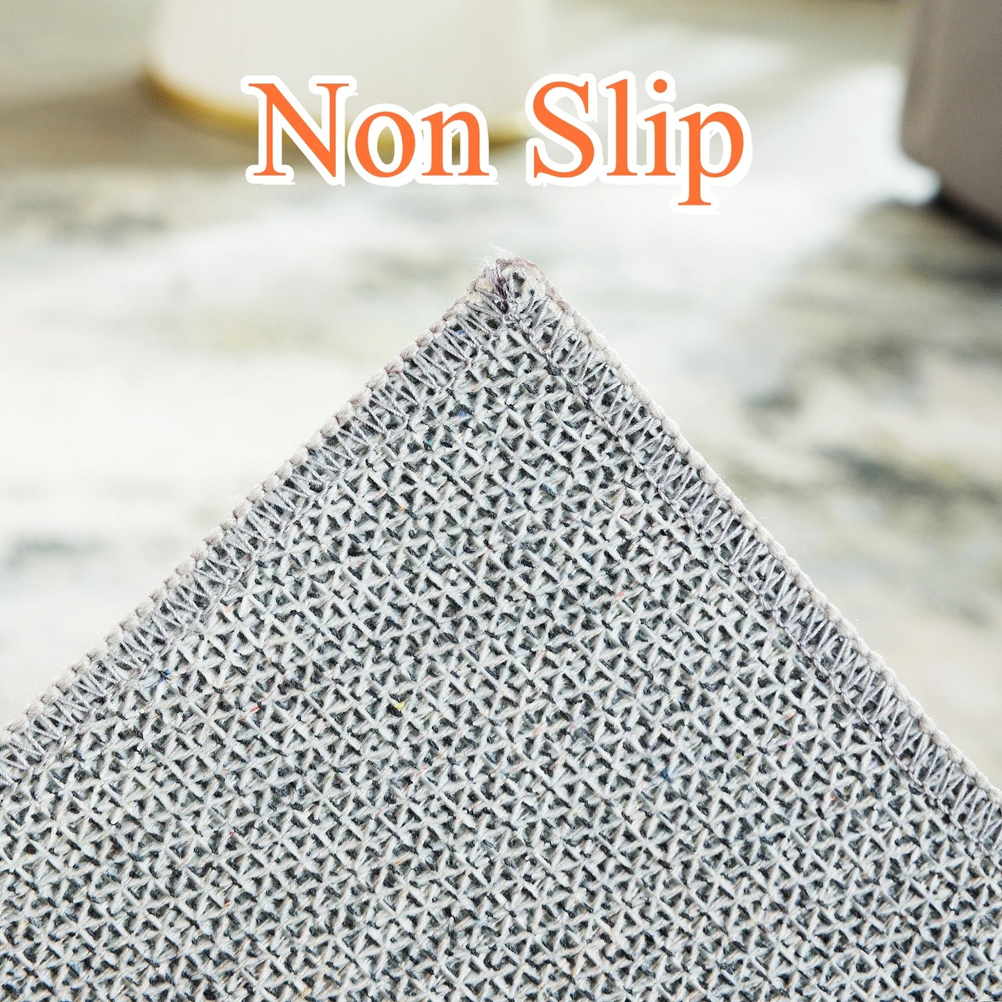 Carvapet Rugs for Entryway, 24"x36" Green Modern Abstract Low Pile Carpet with Rubber Backing, Foldable, Non Slip Machine Washable Entrance Mat (3 x 2 Feet Rectangular, Sage Green Area Rug)