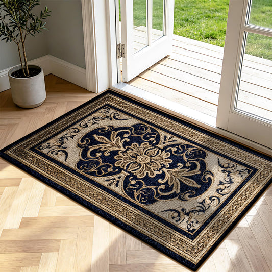 AOHMPT Dirt Trapper Door Mat 23.5"x35.5", Non-Slip Entryway Mat, Washable Stain Resistant Low-Profile Doormat for Front/Back Door, Dog Mat for Muddy Shoes & Wet Paws