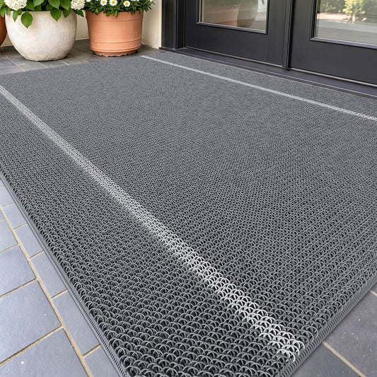 Color&Geometry Front Door Mat (2-Grey, 32"x47")
