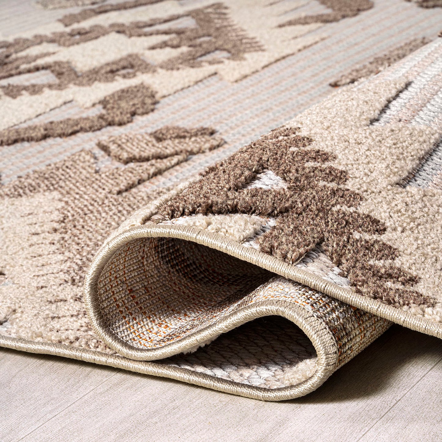 JONATHAN Y Neutral Diamond Kilim Indoor Outdoor Area Rug 3X5 Brown/Ivory, Sumak High-Low Pile for Backyard, Patio, Porch, Easy-Cleaning, High Traffic, Pet-Friendly, Non-Shedding (SBH107C-3)