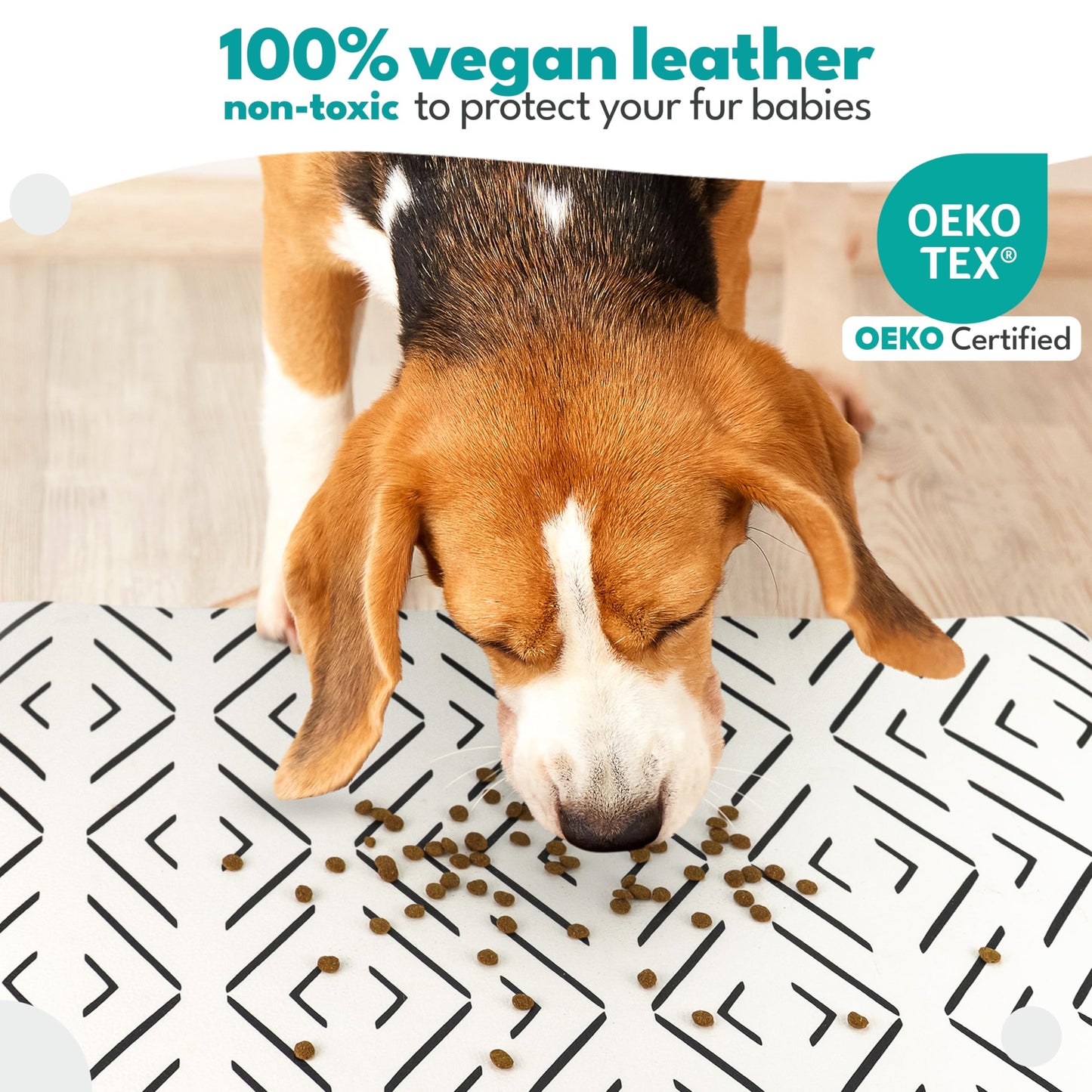 NALALAS Dog Mat for Food and Water, Cat Feeding Mat | Waterproof Dog Bowl Mat | Non-Slip Pet Food Mat for Floors | Pet Mats for Food and Water | Easy to Clean