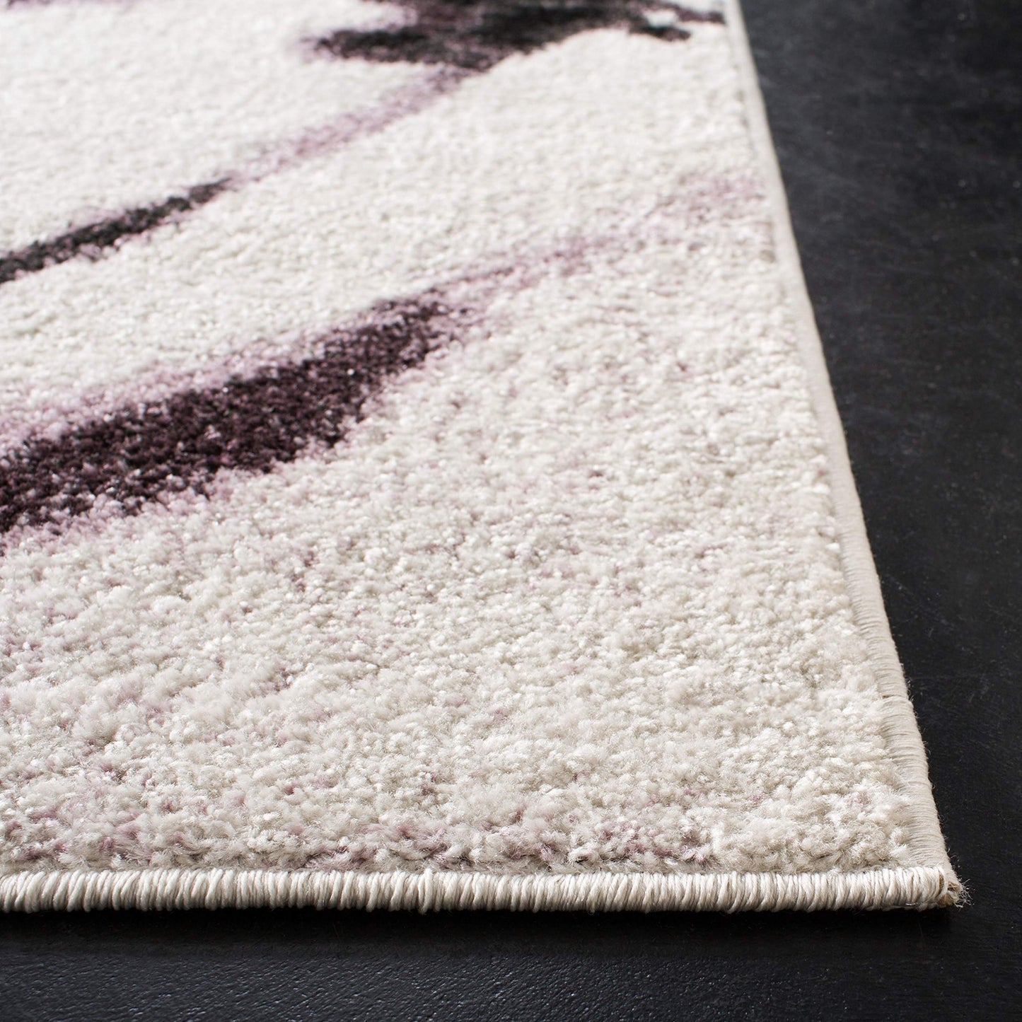 SAFAVIEH Area Rug 8x10 - Adirondack Collection - Large - Ivory & Purple, Floral Watercolor Design, Non-Shedding & Easy Cleaning, Ideal for Living Room, Bedroom, Office, Dining Space (ADR127L)