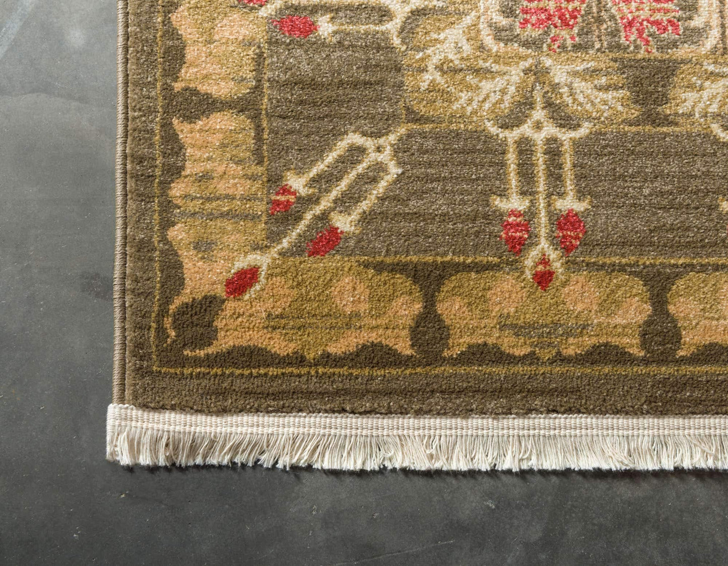 Unique Loom Edinburgh Collection Area Rug - Canmore (6' 1" x 9' Rectangle, Brown/ Light Blue)