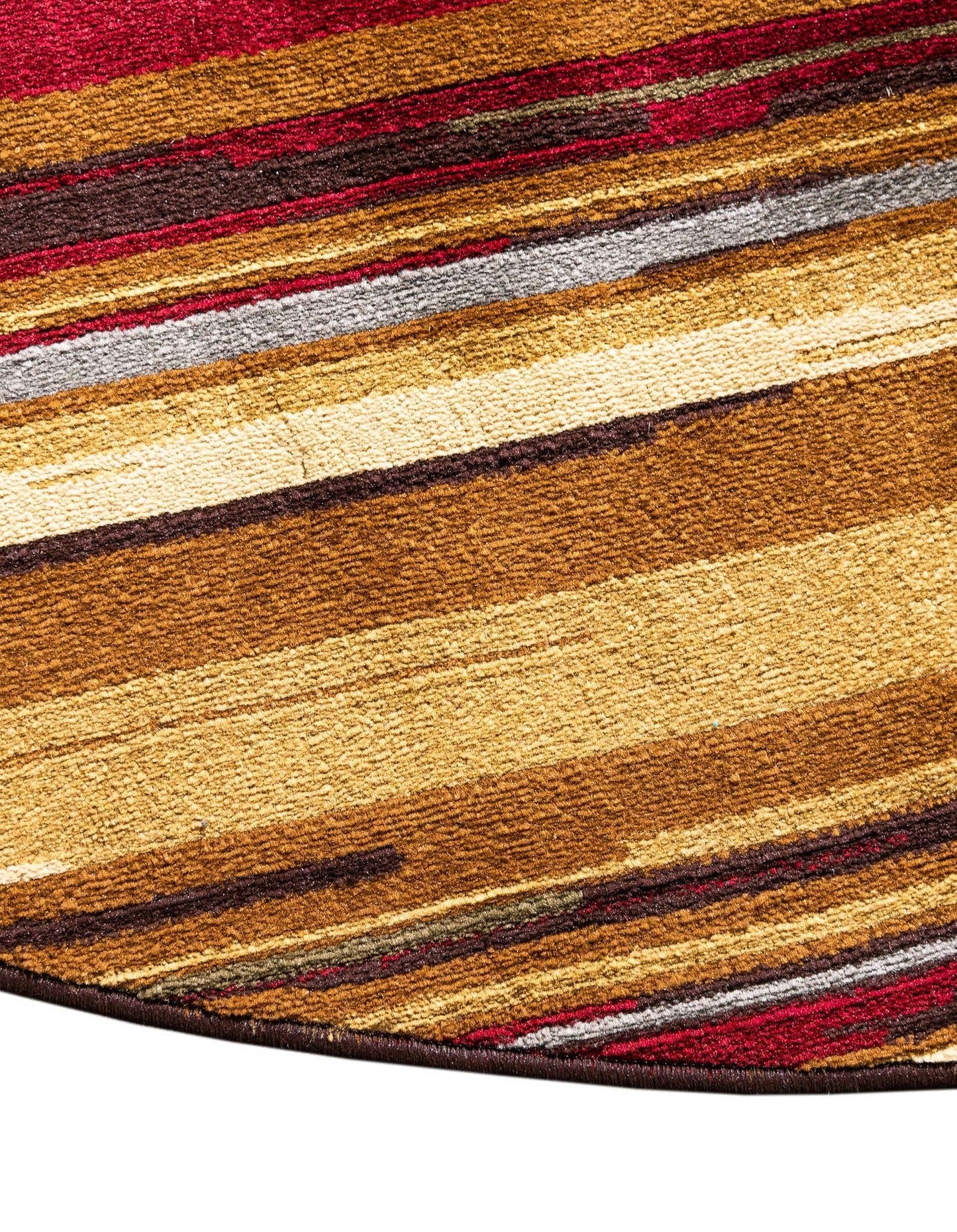 Unique Loom Barista Collection Area Rug - Icatu (4' 1" x 6' 1" Oval, Beige/Brown)