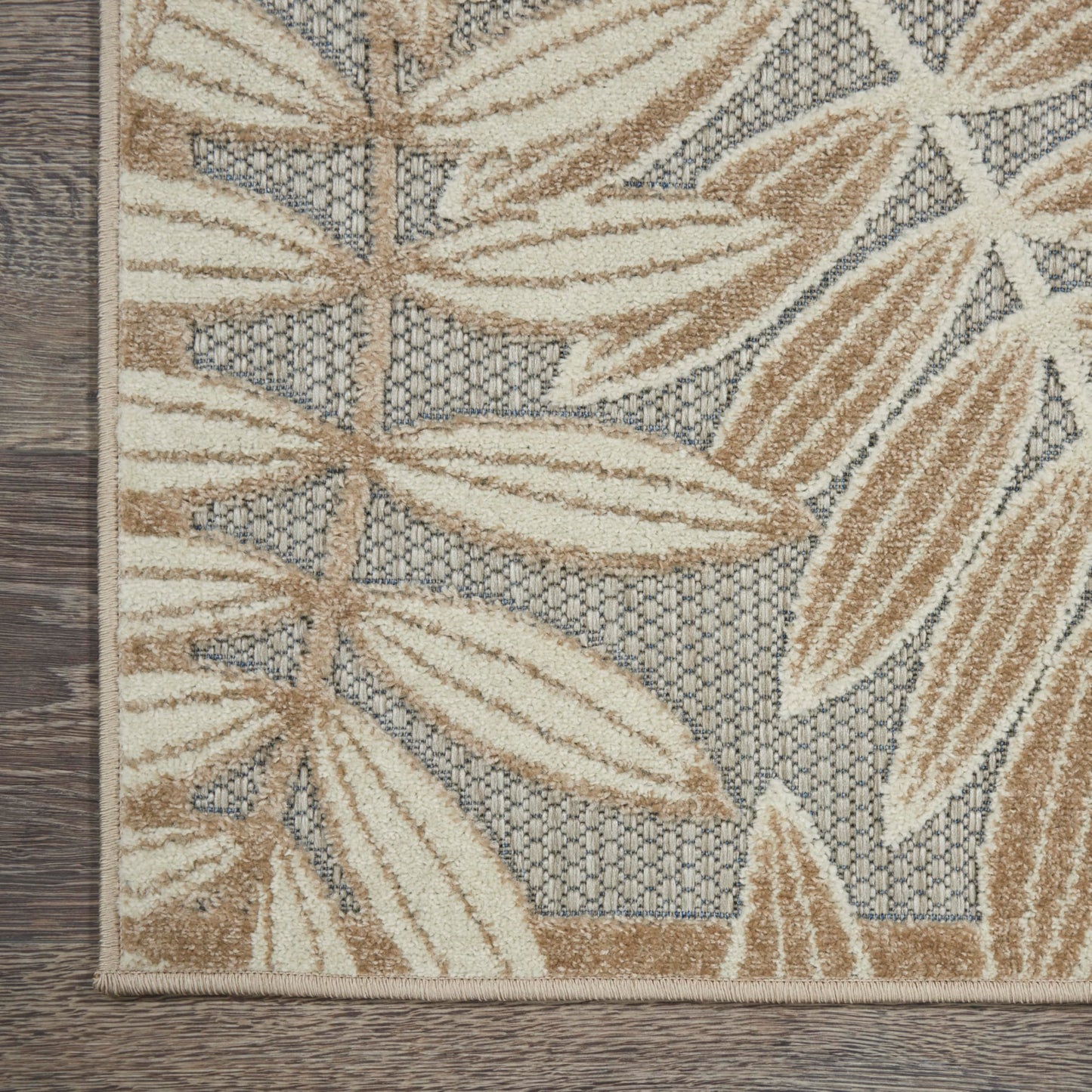 Nourison Home Aloha Natural 7' x 10' Area Rug - Easy Clean, Non Shedding, Bed Room, Living Room, Dining Room, Kitchen (7' x 10')