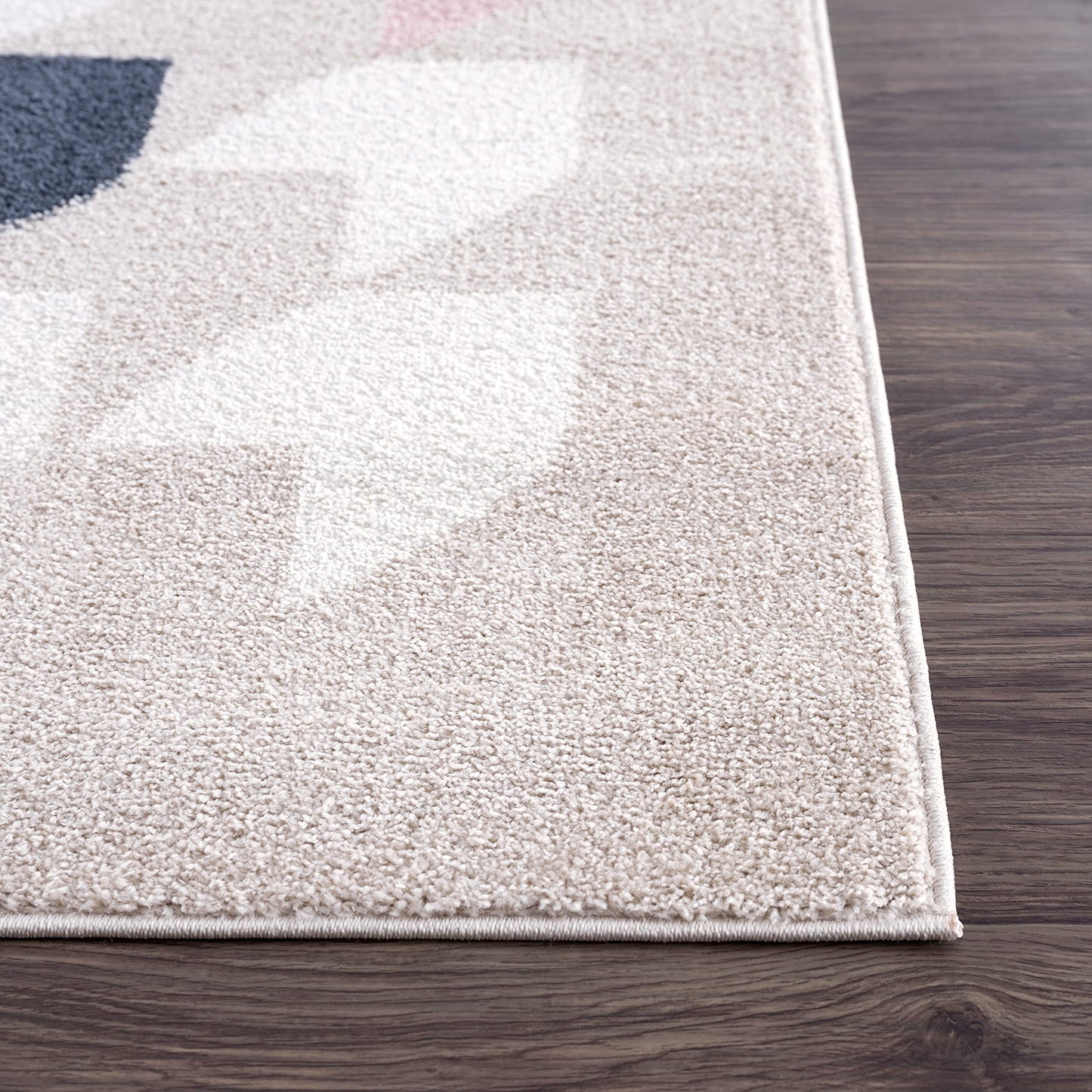 Abani Rugs Cream and Pink 5 ft. x 8 ft. Contemporary Rug