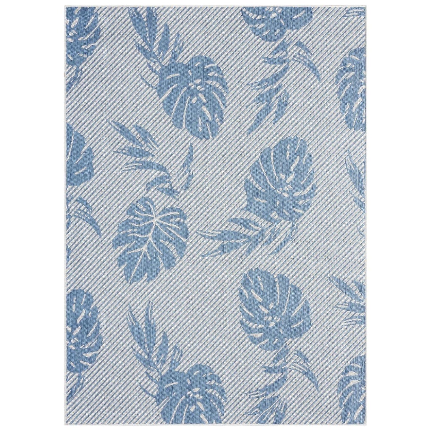 Tommy Bahama Palm Coastal Indoor/Outdoor Area Rug, Silver/Blue, 7'10"x10'2"