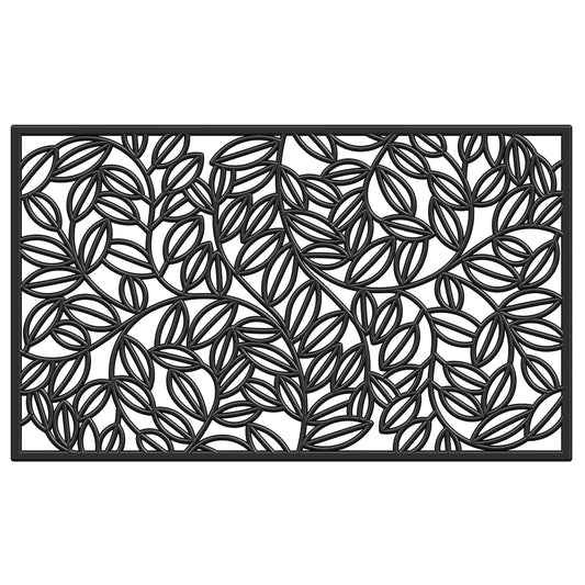 Calloway Mills AZ103751830 Lilac Vine Rubber Doormat, 18" x 30", Black