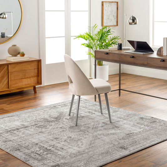 Livabliss Desta Vintage Oriental Area Rug,3'11" x 5'7",Charcoal