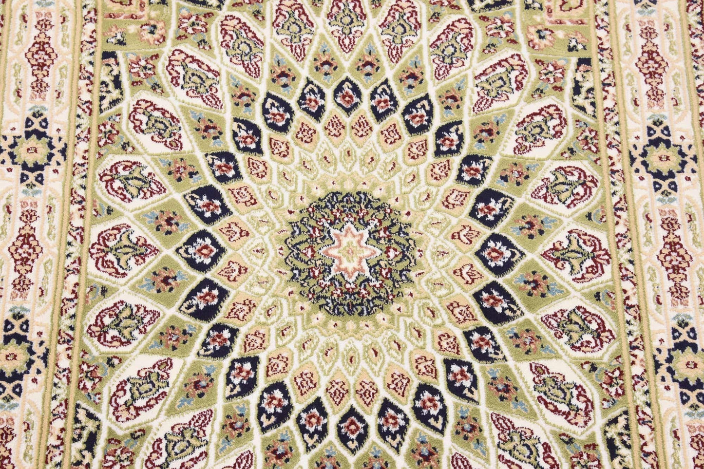 Unique Loom Narenj Collection Area Rug - Adams (3' x 13' 1" Runner Green/Beige)