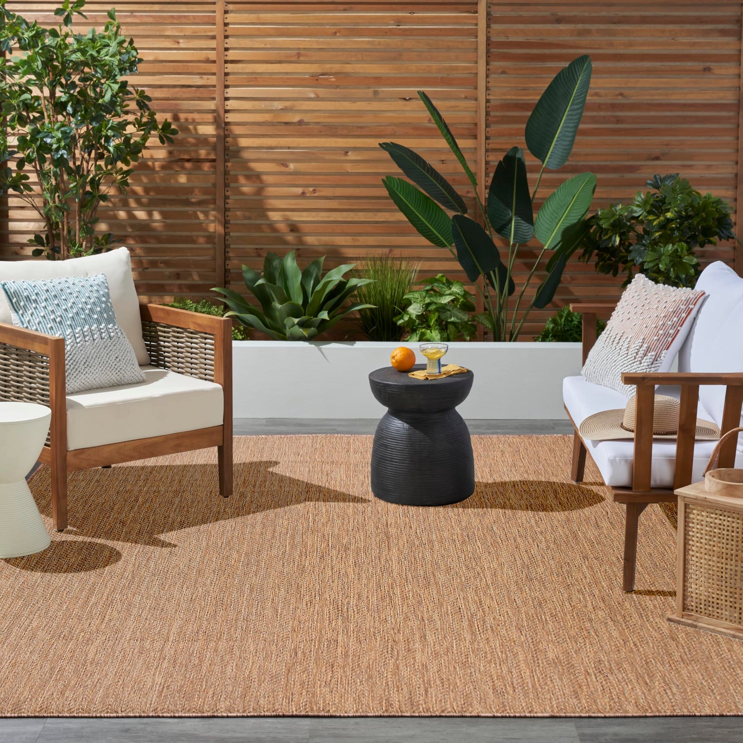 Nourison Home Horizon Indoor/Outdoor Natural 8' x 10' Area Rug - Easy Clean, Non Shedding, Bed Room, Living Room, Dining Room, Kitchen (8' x 10')