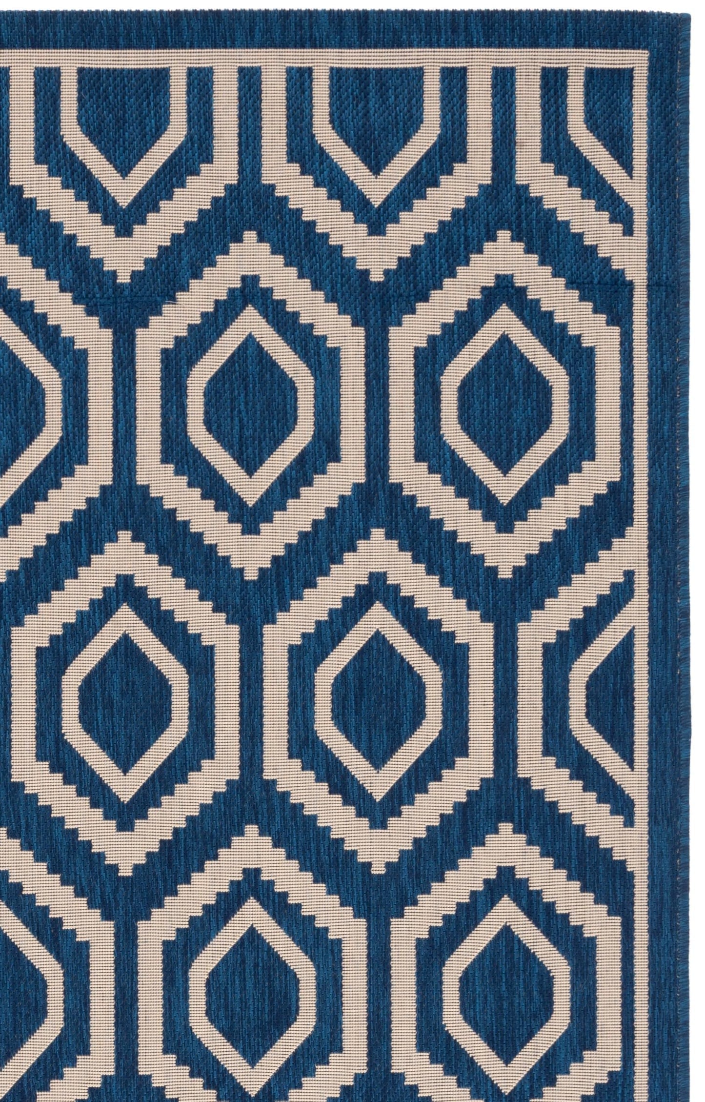 SAFAVIEH Courtyard Collection 5'3" x 7'7" Navy/Beige CY6902 Indoor/ Outdoor Splashproof Easy Scrubbing Patio Backyard Mudroom Area Rug